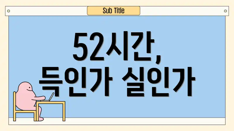 52시간, 득인가 실인가