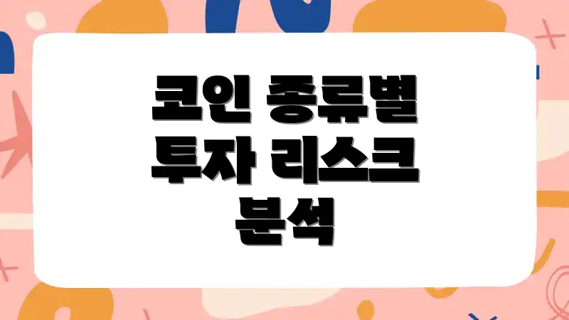 코인 종류별 투자 리스크 분석