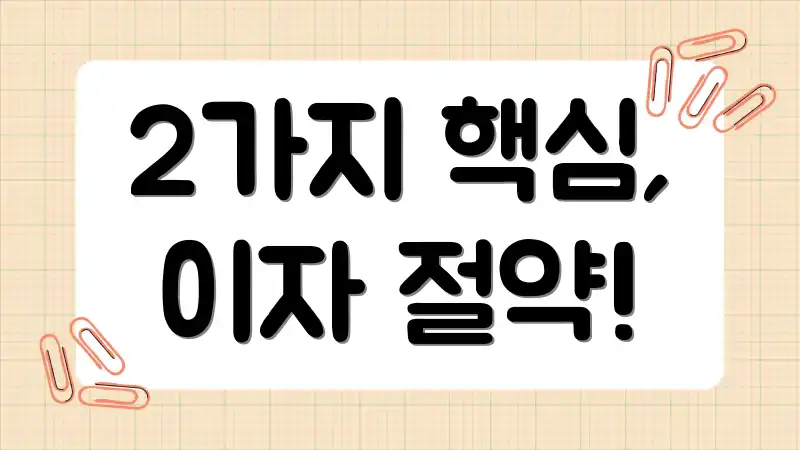 2가지 핵심, 이자 절약!