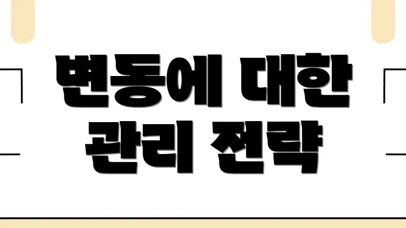 변동에 대한 관리 전략